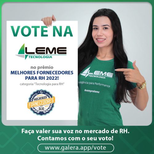 Vote na Leme para o prêmio Melhores Fornecedores para RH 2022